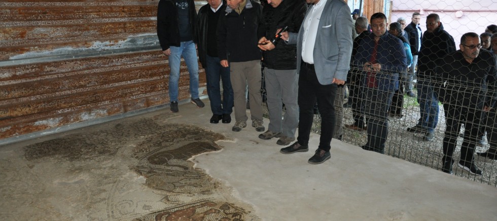 Vali Toraman mozaikli evde incelemelerde bulundu