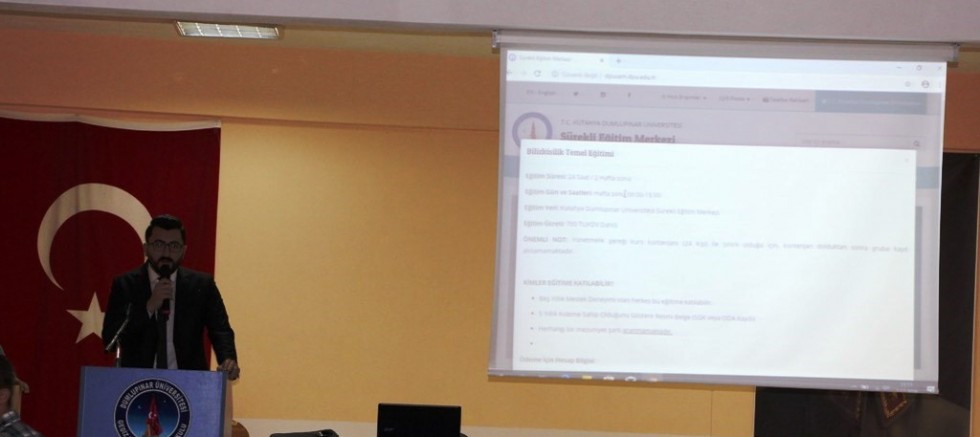 Gediz Meslek Yüksekokulu’nda Sertifika Eğitim Programlarının Tanıtımı Yapıldı