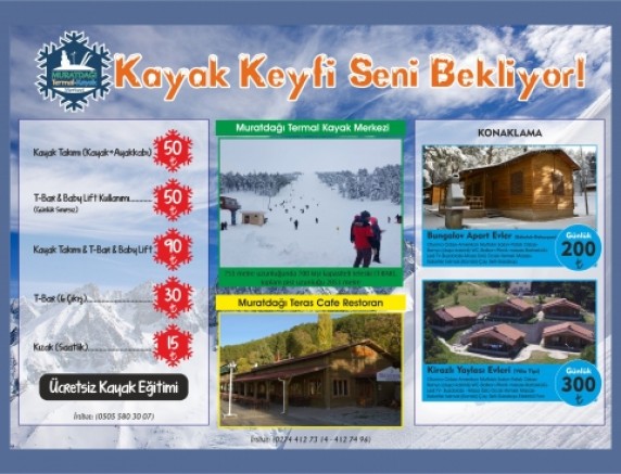 MURATDAĞI TERMAL KAYAK MERKEZİ, KAYAK SEVERLERİ BEKLİYOR