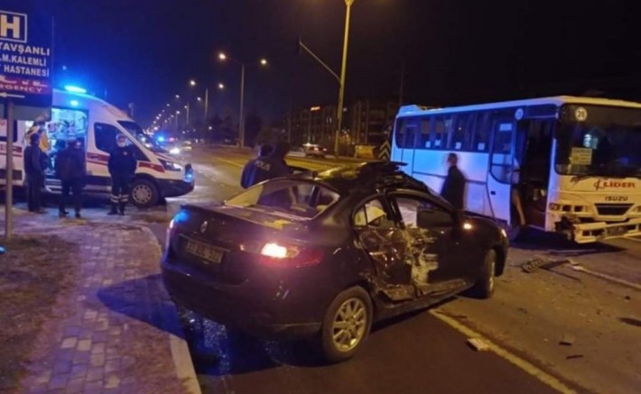 Tavşanlı’da trafik kazası: 1 yaralı