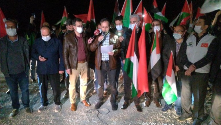 Kütahya’da Filistin’e destek konvoyu