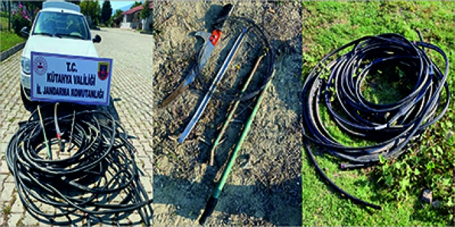 Kablo hırsızlarına suçüstü