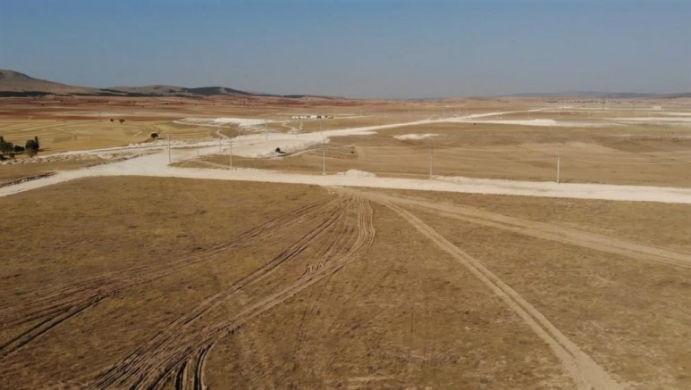 Zafer OSB’nin inşaat alanı havadan görüntülendi