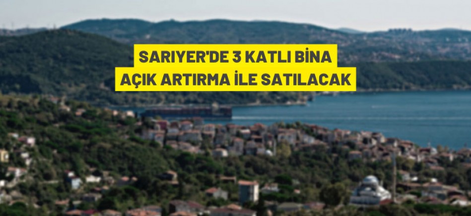 İstanbul Sarıyer’de 755 m² 3 katlı villa açık artırma ile satılacak