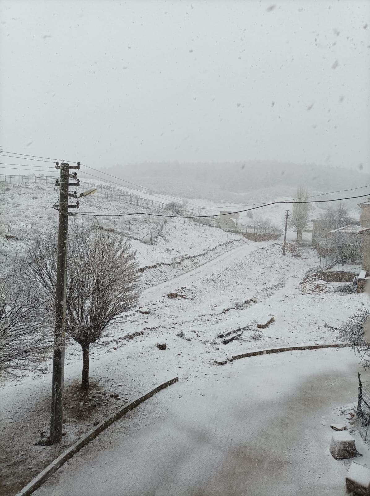 GEDİZ’DE MEVSİMİN İLK KAR YAĞIŞI