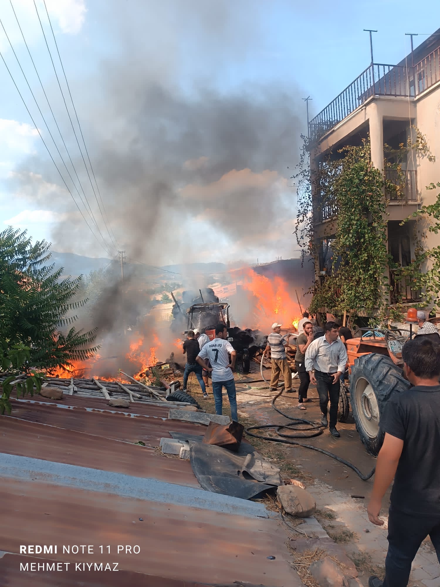 GEDİZ’DE ÇIKAN YANGINDA KÜÇÜKBAŞ VE BÜYÜKBAŞ HAYVANLAR TELEF OLDU