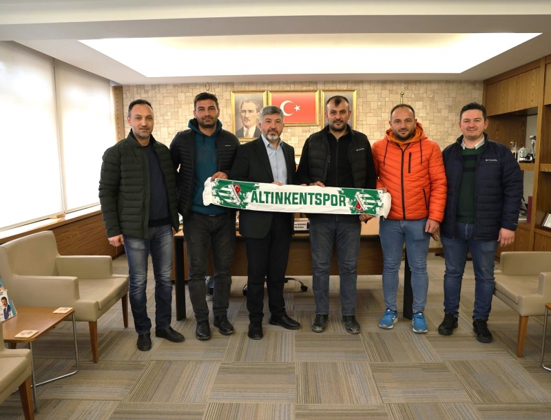 ALTINKENT SPOR KULÜBÜNDEN, BAŞKAN AKÇADURAKA ZİYARET