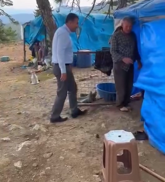 BAŞKAN AKEL MURAT DAĞINDA BULUNAN YÖRÜKLERE KONUK OLDU