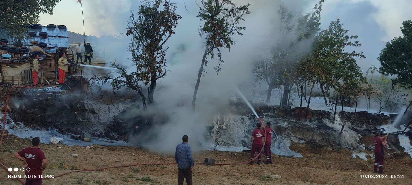 Kütahya’nın Gediz İlçesinde Gecede unutulan ateş faciaya neden olacaktı