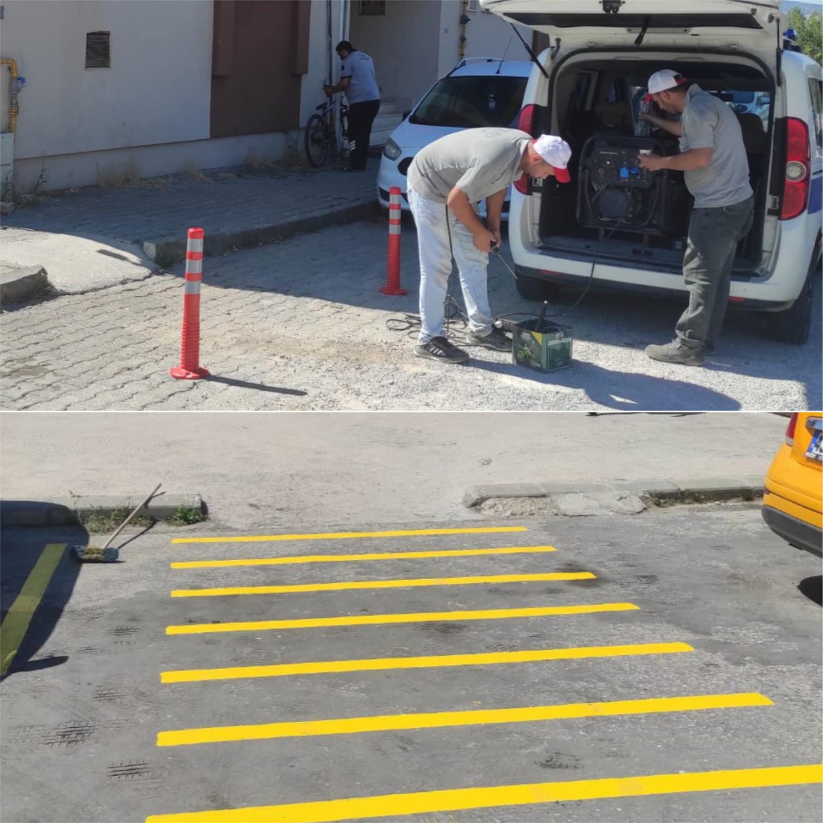 ŞEHİR OTOGARI ÇEVRESİ BAKIM VE ŞERİT BOYAMA ÇALIŞMALARI