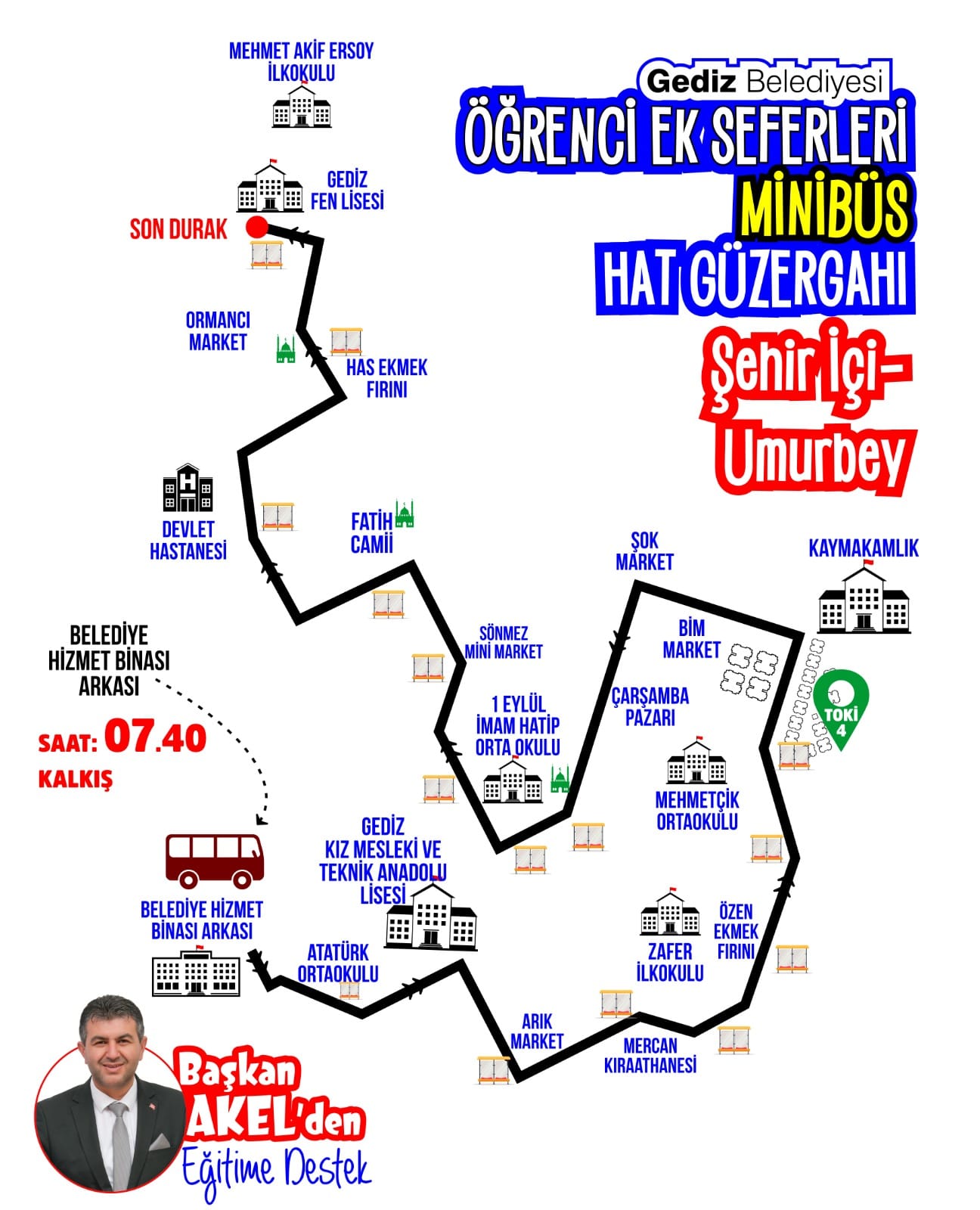 GEDİZ’DE EK DOLMUŞ SEFERLERİ GENİŞLETİLDİ