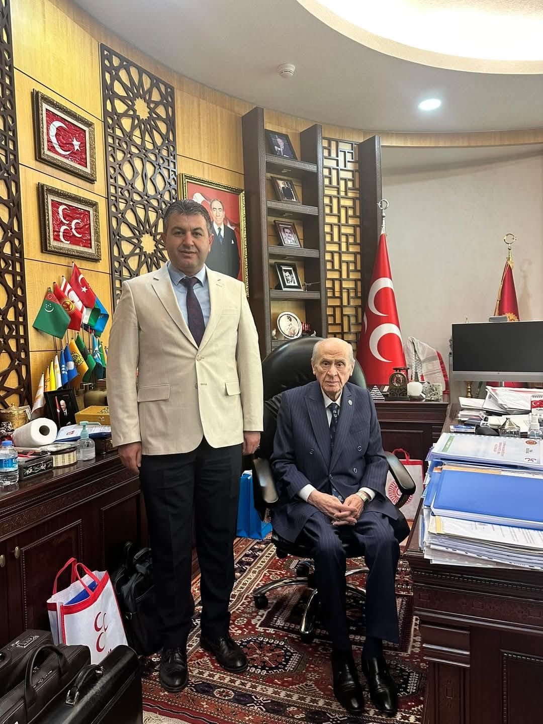 Gediz’den MHP Lideri Bahçeli’ye Geçmiş Olsun Ziyareti