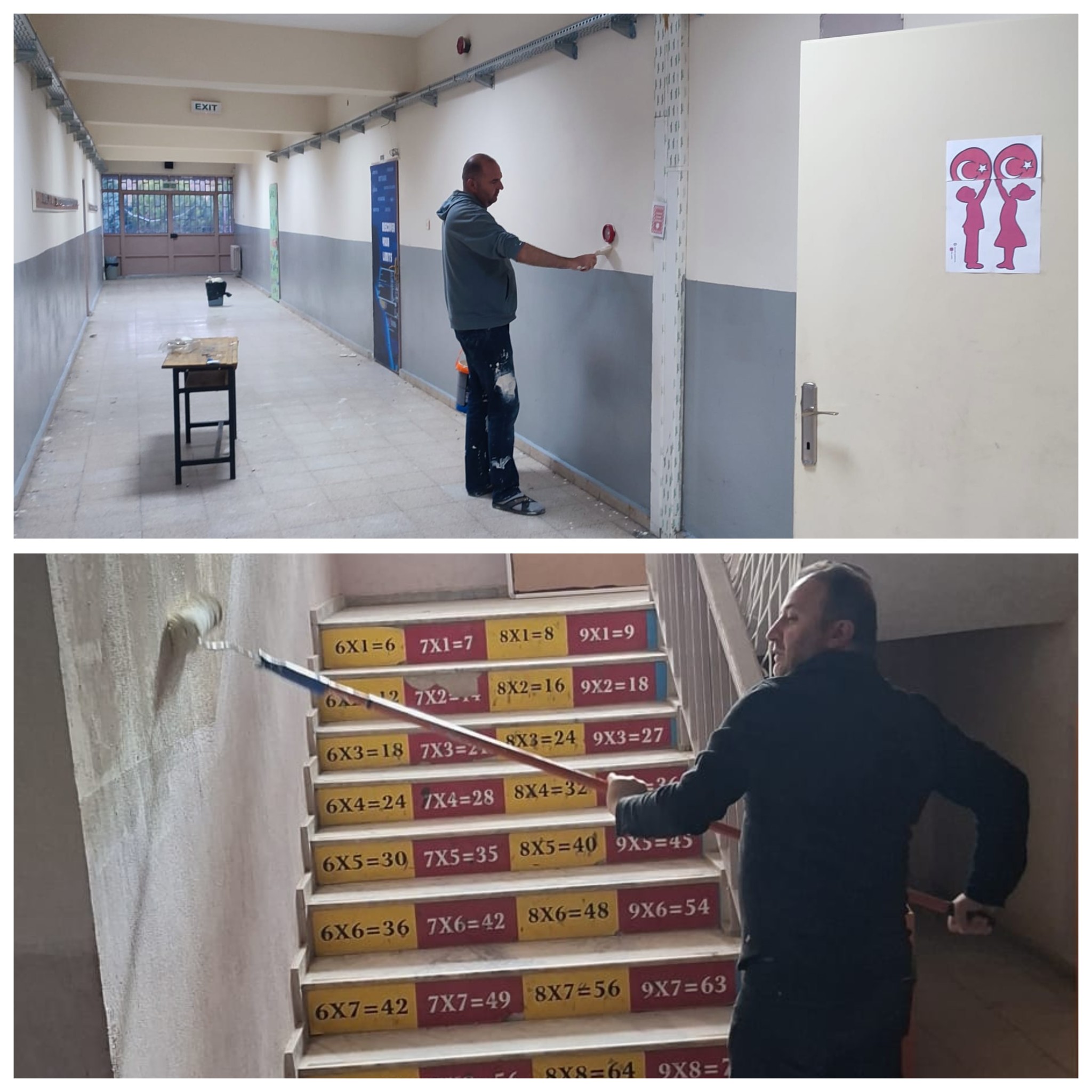 Ara Tatilde Okullar Yenilendi: Fırdan ve Üzümlü Okulları Gönüllü Seferberlikle Eğitime Hazırlandı