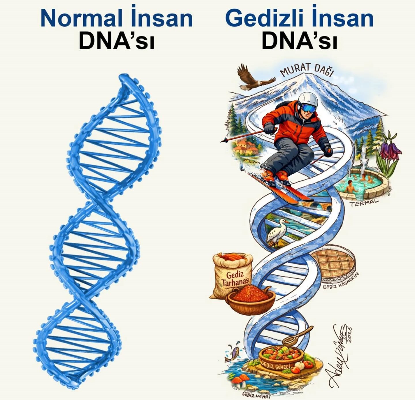 Gediz’in Genetik Mirası Sanatla Buluştu: Öğretim Görevlisi Adem Dönmez’den “DNA” Temalı Tanıtım