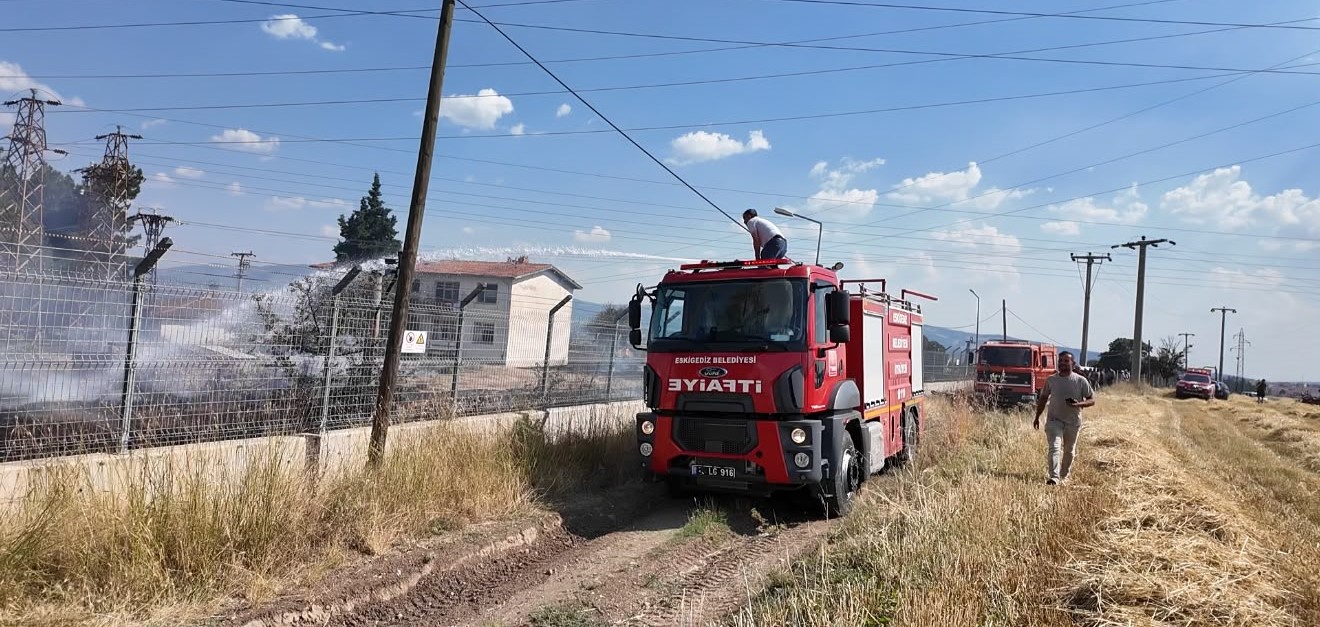 Gediz’de Karga Yangın Çıkardı: İlçe Genelinde Elektrik Kesintisi Yaşandı