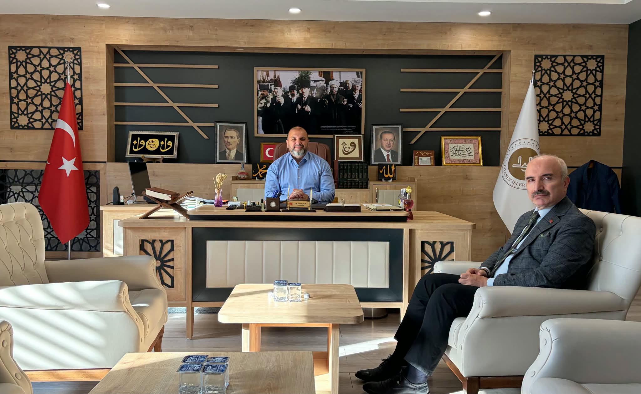 Gediz İlçe Müftüsü Sebahattin Turan’dan İl Müftüsü  Dr. İrfan Açık’a Veda Ziyareti