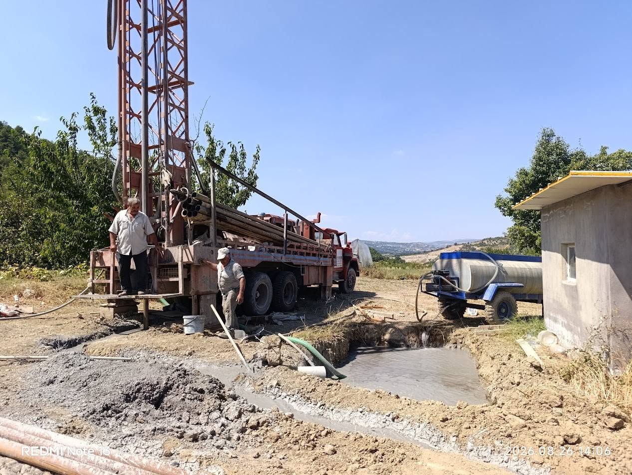 Gaipler Köyü’nde Su Sıkıntısına Son: 220 Metrelik Sondaj Kuyusu Açıldı!